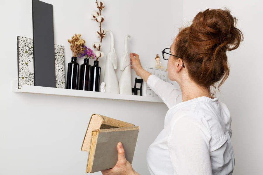 Floating Shelf Display with Brackets