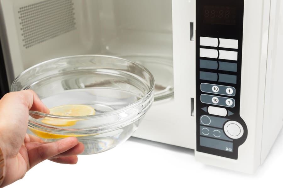 Get your Microwave Sparkling Clean with a Lemon Steam