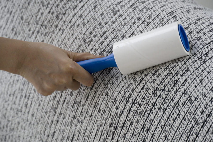 Use a Lint Roller to Clean Bath Mats and Rugs
